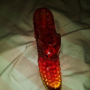 Fenton Vintage miniature glass shoe
